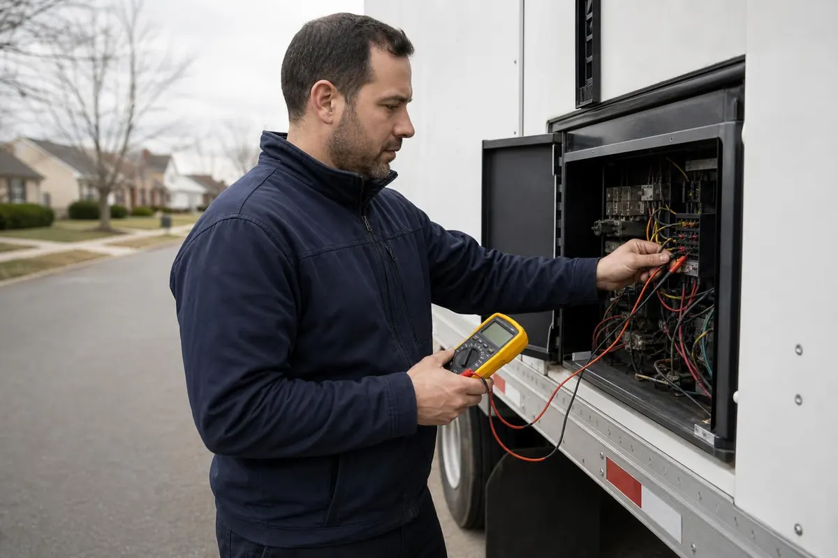 Transport Refrigeration (Reefer) & APU Repair — technician at work